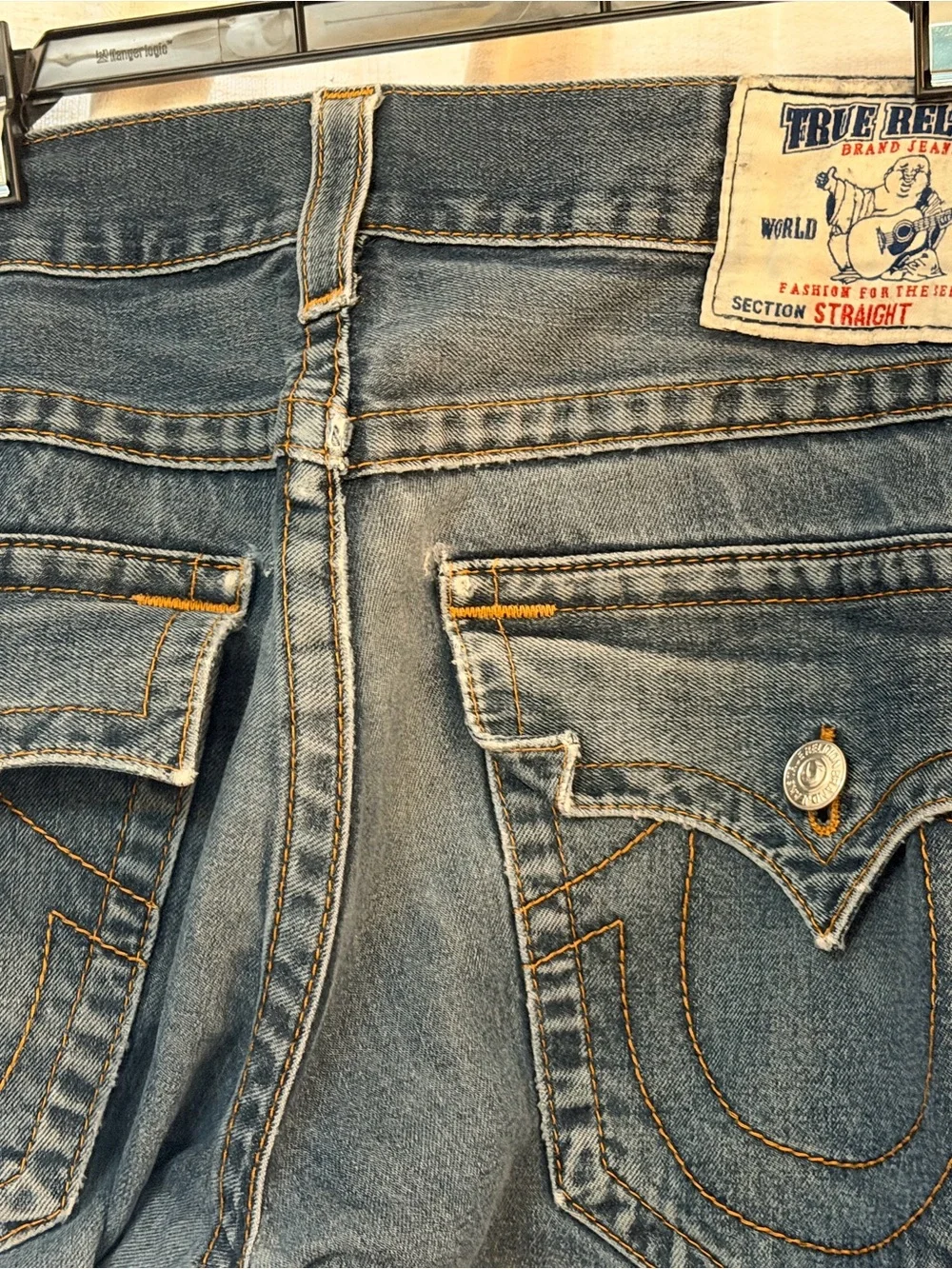 True Religion Men's Medium Blue Straight-Leg Jeans